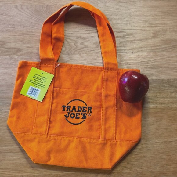 TRADER JOE's Halloween Trick-Or-Treat Canvas Mini Tote Bag, Orange, 2025 - Picture 4 of 10